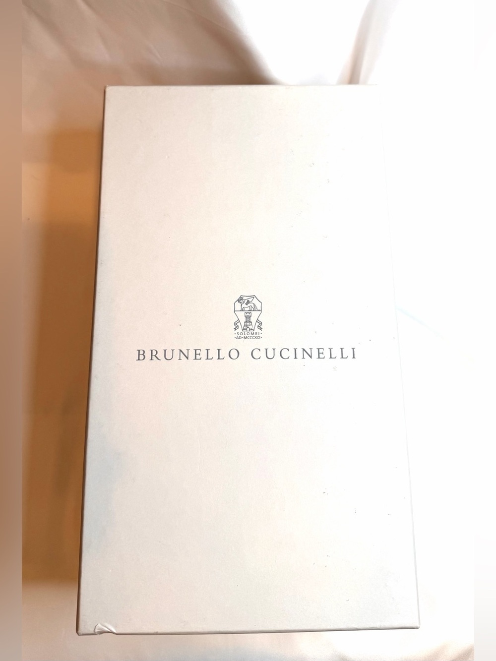 Brunello Cucinelli Stone Gray/White Shoe Box